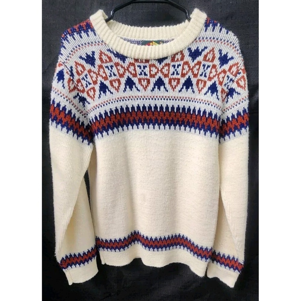 Vintage Alps Nordic Winter Sweater Sz‎ Small Wool Ski Snowboard Warm Unisex